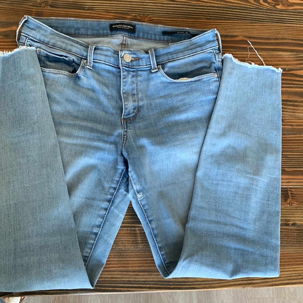 Banana Republic light blue skinny jeans